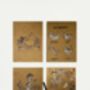 Shaded Cat Pointillism Diy Art Kit Set Of Four, thumbnail 5 of 9