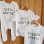 Three / Four Siblings Appliqued Tshirt And Babygrow Set, thumbnail 3 of 8