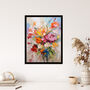 Wildflower Explosion Bright Floral Wall Art Print, thumbnail 1 of 6