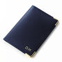 Personalised Navy Leather Passport Cover, thumbnail 8 of 8