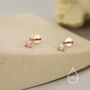 Sterling Silver Tiny Cz Star 16g Flat Back Stud Earrings UK, thumbnail 2 of 11