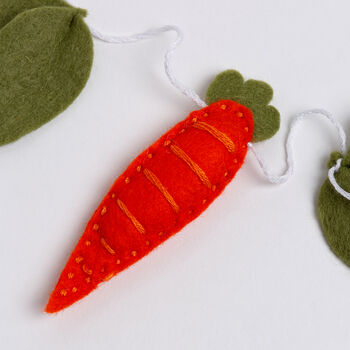 Carrot And Rabbit Garland Felt Craft Kit, 3 of 5