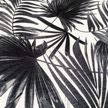 Tropical Black And White Leaves Cushion Cover, 2 of 7