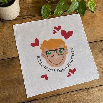 Personalised Handkerchief Pair Fathers' Day Gift For Dad, 4 of 10
