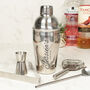 Any Text Five Piece Cocktail Shaker Gift Set, thumbnail 1 of 3