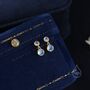 Sterling Silver Double Moonstone Dangle Earrings, thumbnail 7 of 12