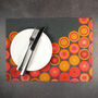 Red Orange Volcanic Fabric Placemat Set, thumbnail 6 of 10