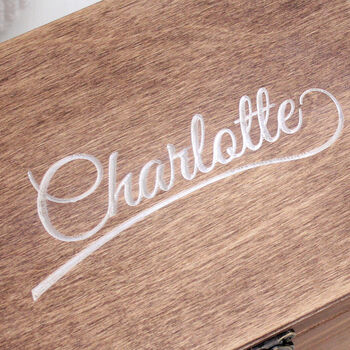 Personalised Name Wooden Jewellery Box, 2 of 6