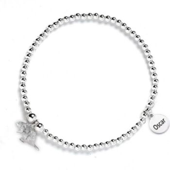 Gerbil Sterling Silver Ball Bead Bracelet, 2 of 4