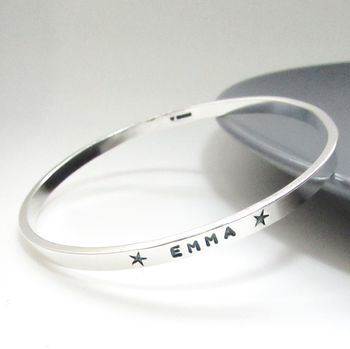 Personalised Silver Name Bangle, 4 of 4