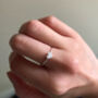 Sterling Silver Tiny Heart Stacking Ring, thumbnail 4 of 9