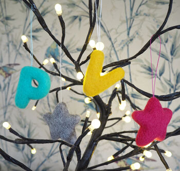 Letter And Star Christmas Tree Decoration, 3 of 12