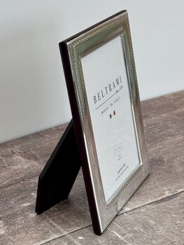 Beltrami Silver Plated Hammered Design Photo Frame, 3 of 3