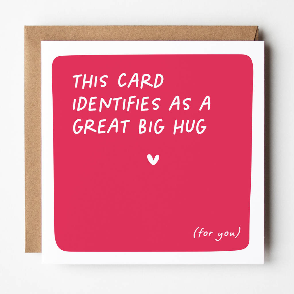 Great Big Hug/Thinking Of You Card, 1 of 3