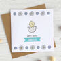 Floral Easter Chick, Personalised Card, thumbnail 1 of 5