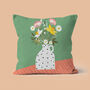 Personalised Family Birth Flowers Cushion, thumbnail 2 of 7