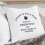 Personalised Dog Pawprint Cushion, thumbnail 2 of 6