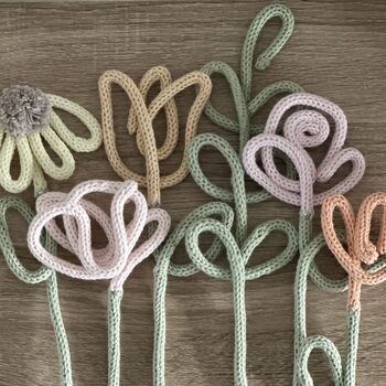 Knitted Wire Pastel Flowers, 4 of 7
