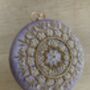 Purple Circular Raw Silk Bangle Clutch Bag, thumbnail 1 of 11