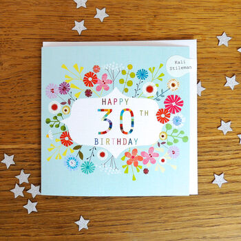 Floral 30th Birthday Card, 5 of 5