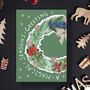 'Seasonal Greetings' Pack Of Three Christmas Cards, thumbnail 2 of 4
