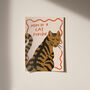 Cat Person Illustrated Cat Print, thumbnail 7 of 10