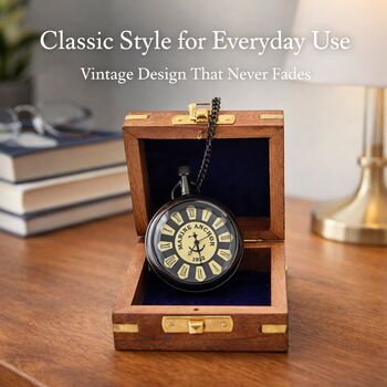 Personalised The Traflagar Pocket Watch Gift With Case For Birthday And Anniversary, 3 of 12