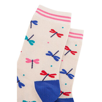 Women's Colourful Dragonfly Bamboo Socks, 2 of 4