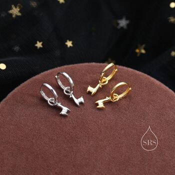 Cute Llama Huggie Hoop Earrings In Sterling Silver, 2 of 10