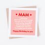 Birthday Card For Wonderful Mum, Mam Or Mom, thumbnail 2 of 3