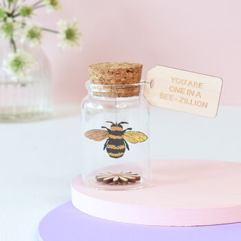 Bumblebee Message Bottle Keepsake Birthday Gift, 3 of 6