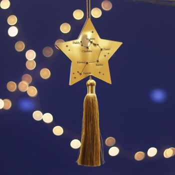 Family Constellation Star Christmas Tree Decoration, 2 of 12