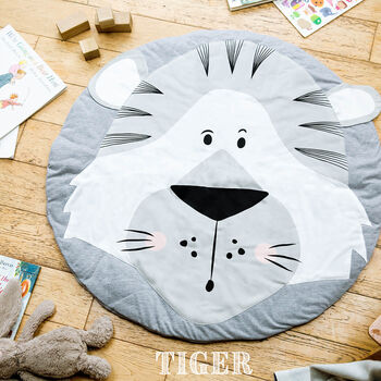 Personalised Animal Faces Baby Play Mat, 9 of 12