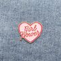 Girl Power Heart Enamel Pin Badge, thumbnail 3 of 6