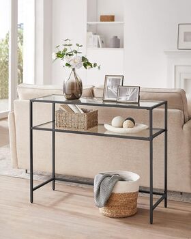 Console Table With Two Tempered Glass, 5 of 10