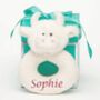 Personalised Highland Cream Cow Baby Rattle, Gift Boxed, thumbnail 1 of 6