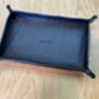 Personalised Rectangle Black Leather Accessories Tray, thumbnail 10 of 11