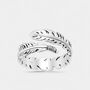 Sterling Silver Adjustable Feather Ring, thumbnail 2 of 4
