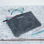 Personalised Black Buffalo Leather Pouch, thumbnail 3 of 4