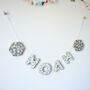 Personalised Blue Floral Clay Custom Name Garland, thumbnail 1 of 4