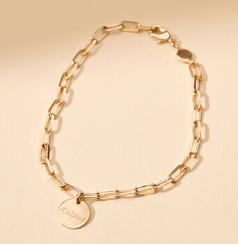 Personalised Disc Dainty Link Chain Bracelet, 3 of 6