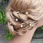 Set Of Six Pearl Bridal Hair Pins, thumbnail 3 of 12