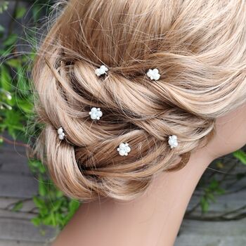 Set Of Six Pearl Bridal Hair Pins, 3 of 12