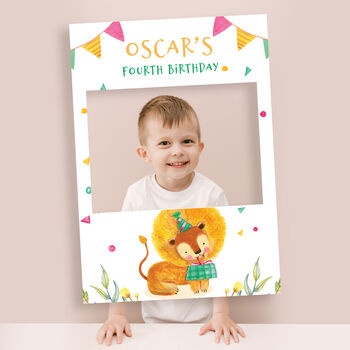 Tiger Kids Birthday Party Selfie Frame And Sign, 3 of 6
