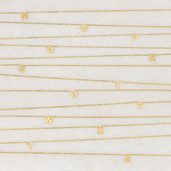 9ct Gold Mini Initial Necklace With Personalised Photobox, 7 of 11