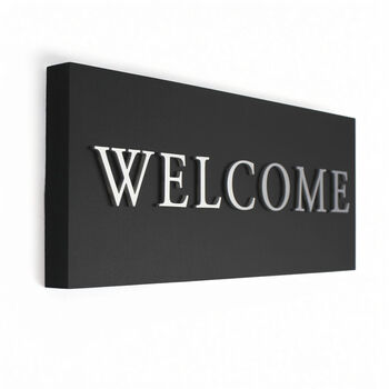 Personalised House Sign With Raised Silver Lettering, 6 of 8