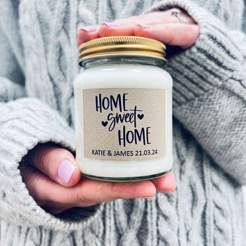 Home Sweet Home Soy Candle And Keepsake Gift Set, 2 of 7