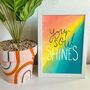Your Soul Shines Positivity Print, thumbnail 1 of 3