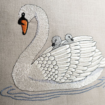 Embroidered Swan Cushions, 4 of 9