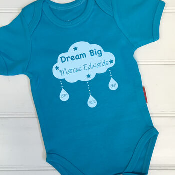 Personalised Dream Big Babygrow, 2 of 6